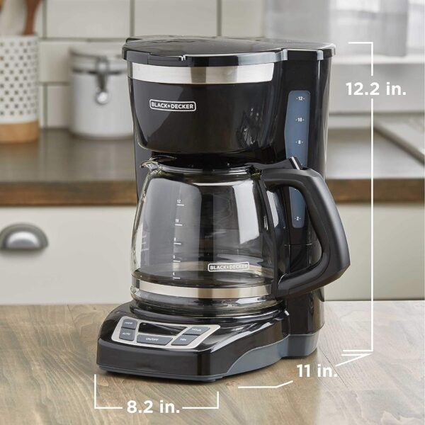 Black & Decker CM1160B 12 Cup Programmable Coffee Maker Black Stainless Steel