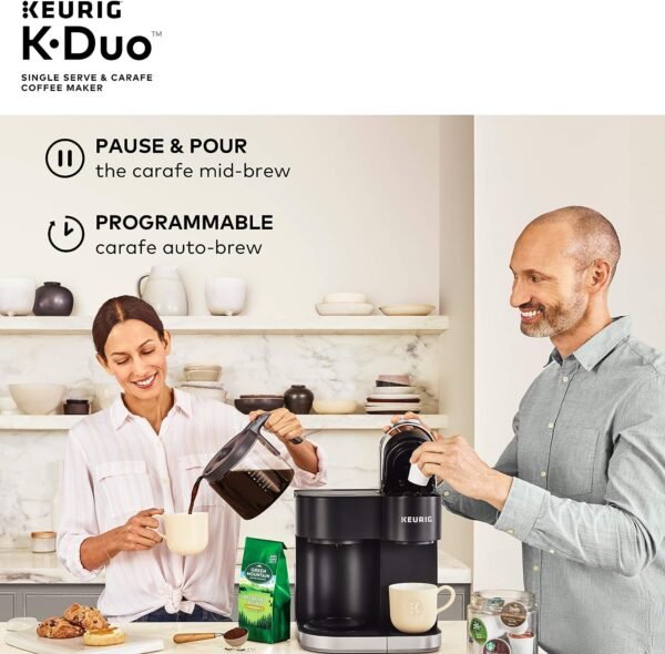 Keurig K-Duo Single Serve K-Cup Pod & Carafe Coffee Maker, Black