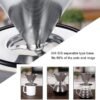 LHS Pour Over Coffee Dripper Stainless Steel Coffee Filter Metal Cone Filter Paperless Reusable Coffee Filter