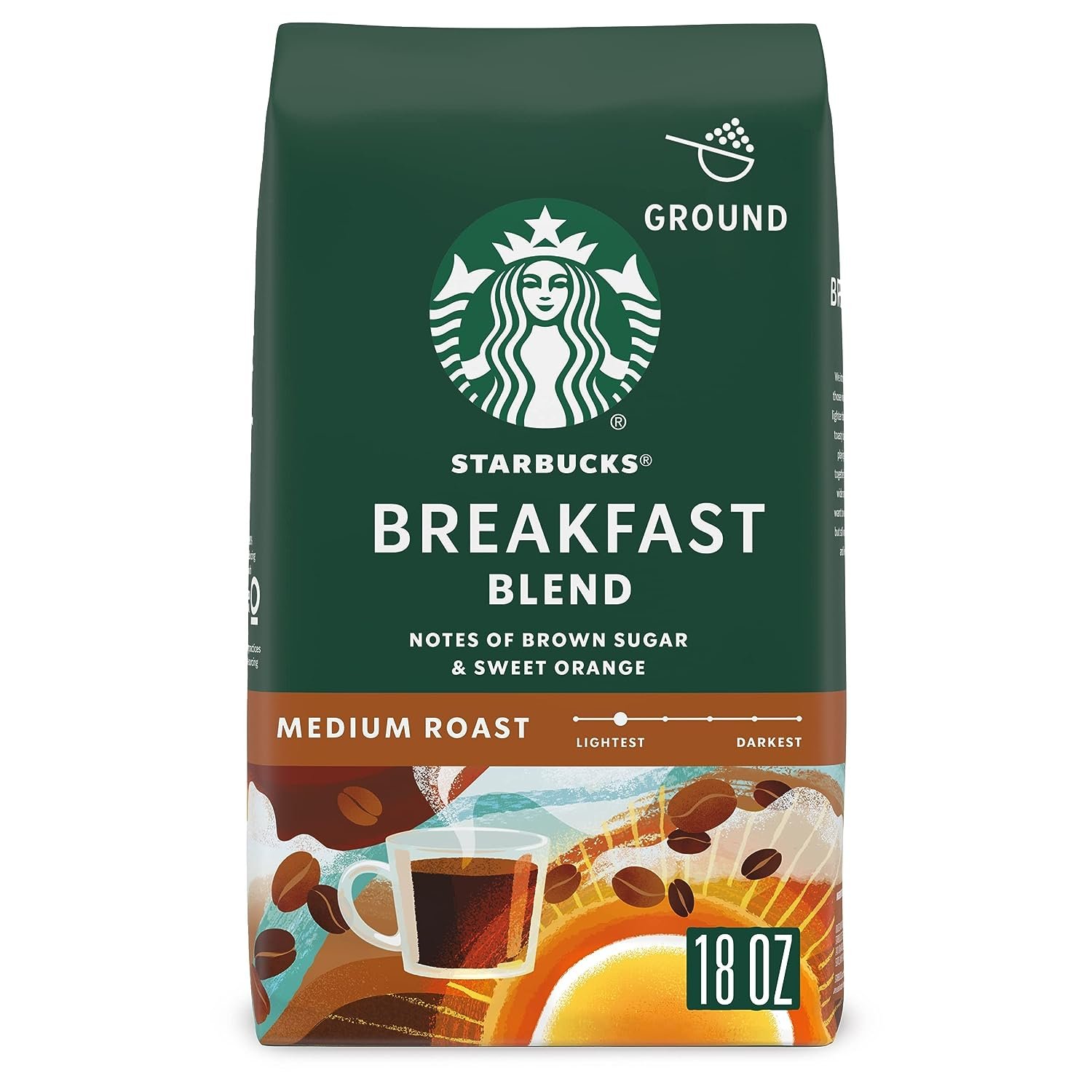 Starbucks Breakast Blend Medium Roast Ground Coffee