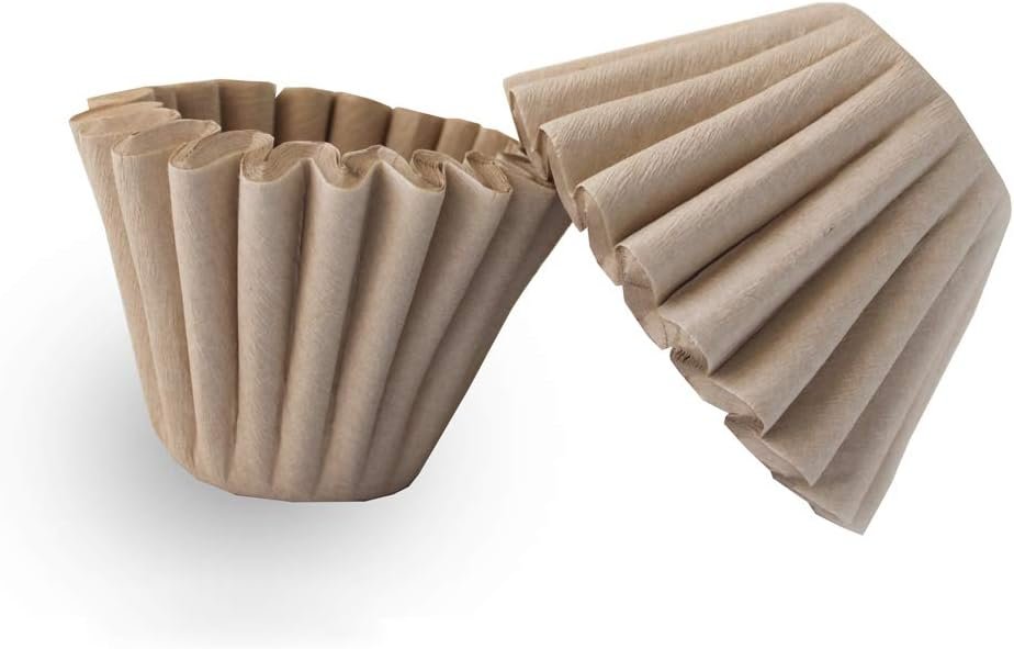 1-4 Cup Basket Coffee Filters,Natural Brown Biodegradable Basket Filters Paper Unbleached for Home Office Use,coffee filter flowers, 50 Count