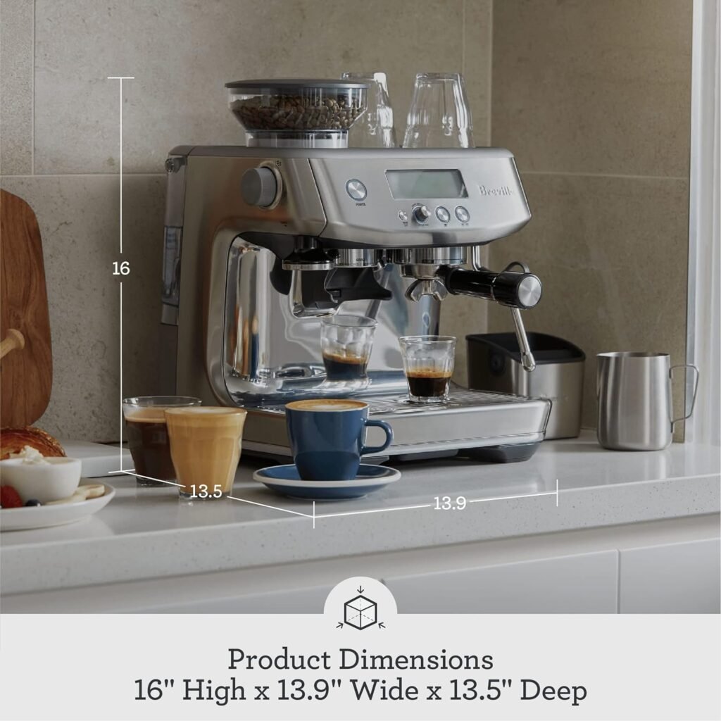 Breville Barista Pro Espresso Machine BES878BSS, Brushed Stainless Steel