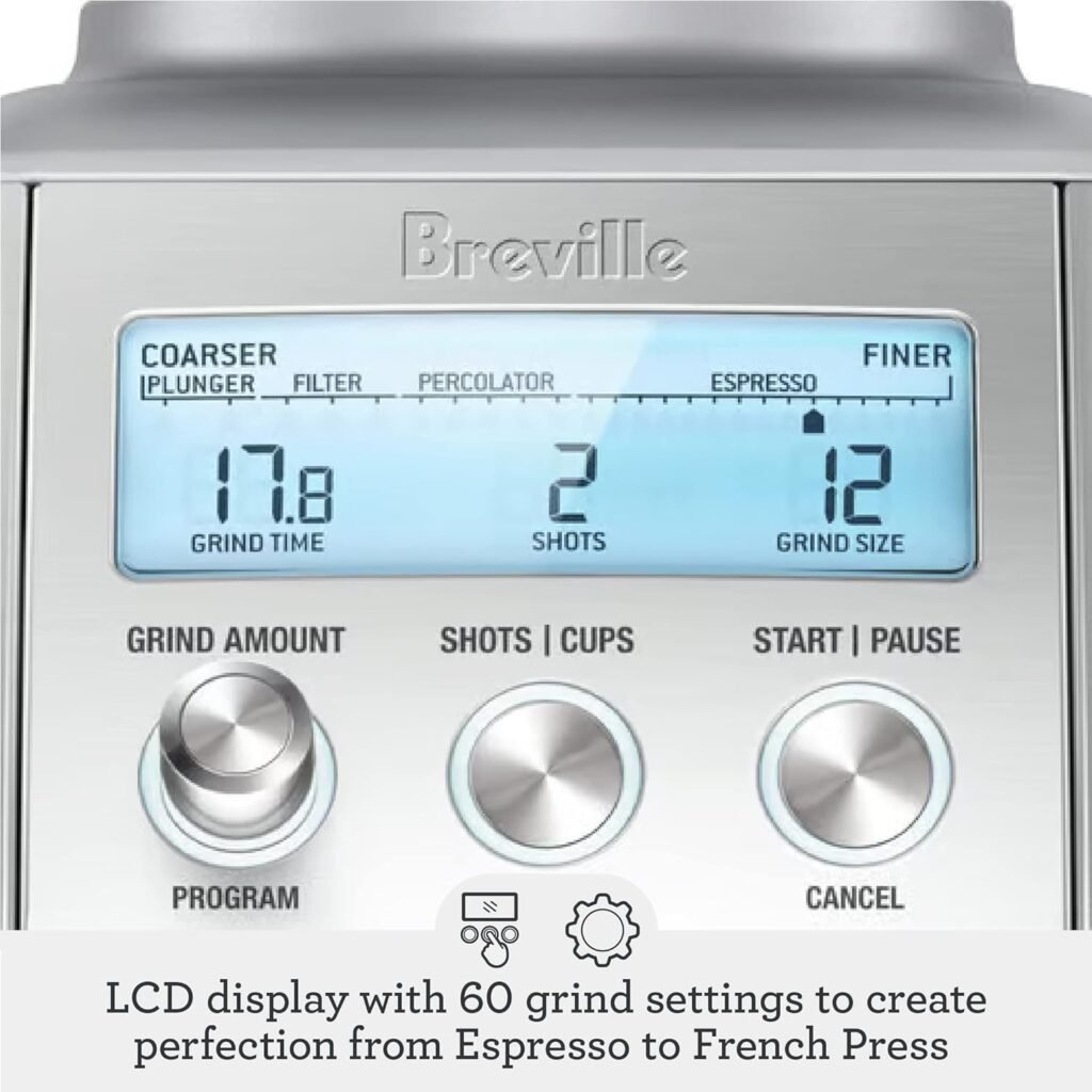 Breville Smart Grinder Pro BCG820BSS, Brushed Stainless Steel