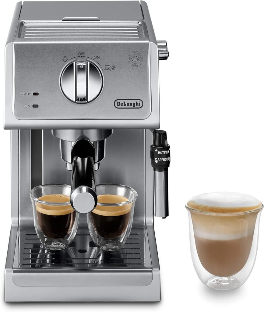 DeLonghi Bar Pump Espresso and Cappuccino Machine, 15, Stainless Steel