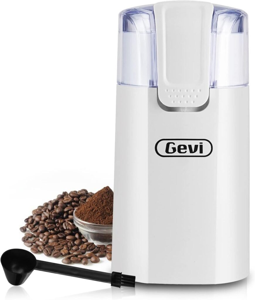 Gevi Electric Blade Grinder Stainless Steel Coffee Grinder for Coffee Espresso Latte Mochas, Noiseless Operation.GECGI140-U-1