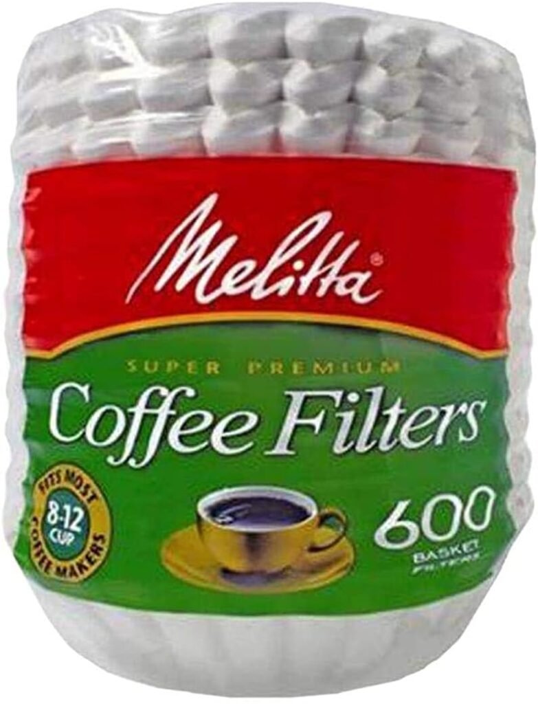 Melitta 600 Coffee Filters, Basket, Pack of 600, 8-12 Cups, White