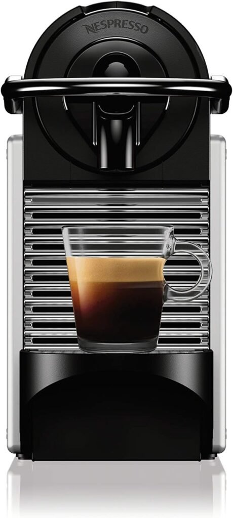 Nespresso Pixie Espresso Machine by DeLonghi, 1100ml, Aluminum,Silver